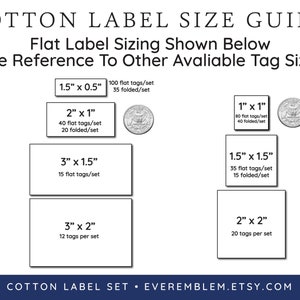 Your logo on cotton tags, print your image on a label set, custom iron on label, fabric labels, sewing labels, quilt labels, crochet NF-L image 2