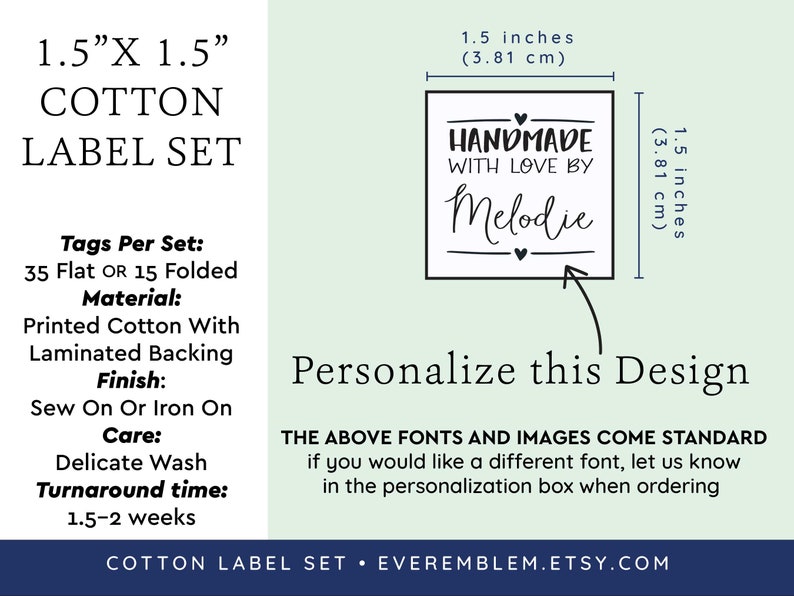 Sewing label Set Personalized sewing labels quilt label Etsy