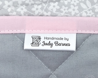 Satin Sewing Label Set, custom fabric labels, sewing notions, clothing tags personalized