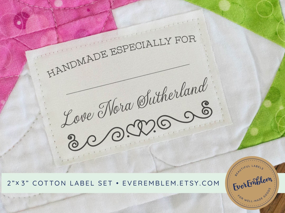 Fabric Label Set With Fill In, Quilting Iron on Tags, Sewing Labels ...