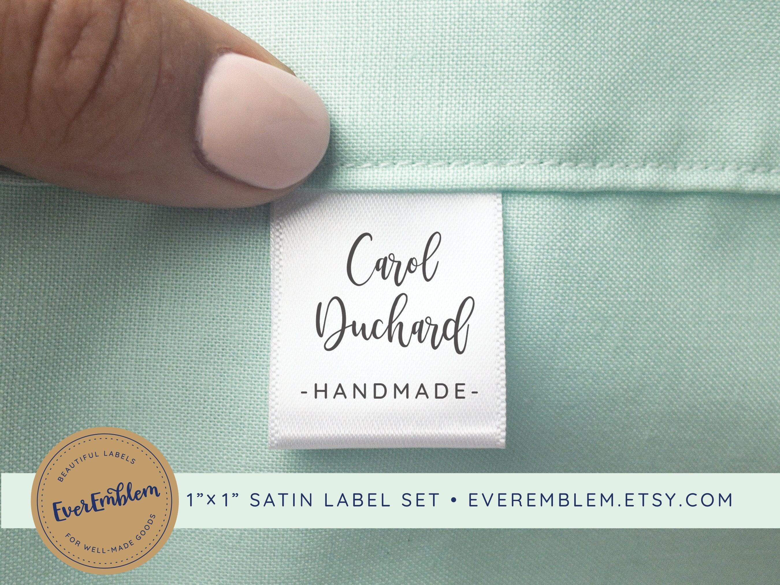 Satin Product Tags - Personalized Sewing Labels – EverEmblem