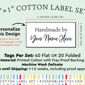 fabric tags, personalized sewing labels, quilt labels, knitting label, sewing label, logo fabric label, crochet knitting gifts LS04 image 4