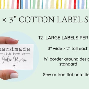 sewing labels, quilting label, quilt patch, handmade label, fabric label, blanket tag, personalized label, custom quilt label, cotton RS01 image 10