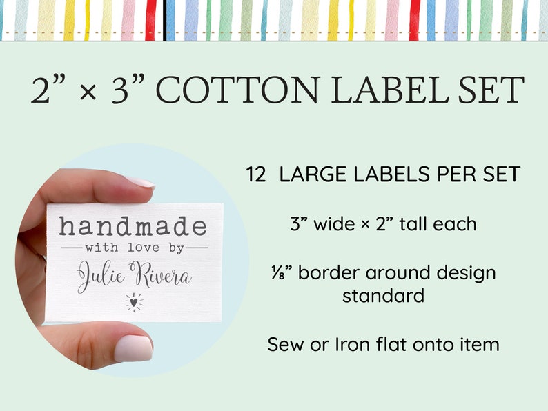 sewing labels, quilting label, quilt patch, handmade label, fabric label, blanket tag, personalized label, custom quilt label, cotton RS01 image 10