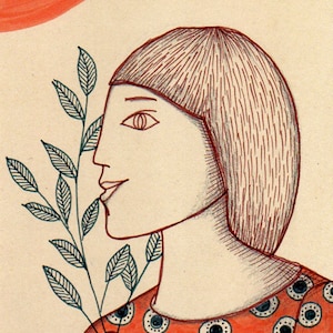 Femme Carte postale unique