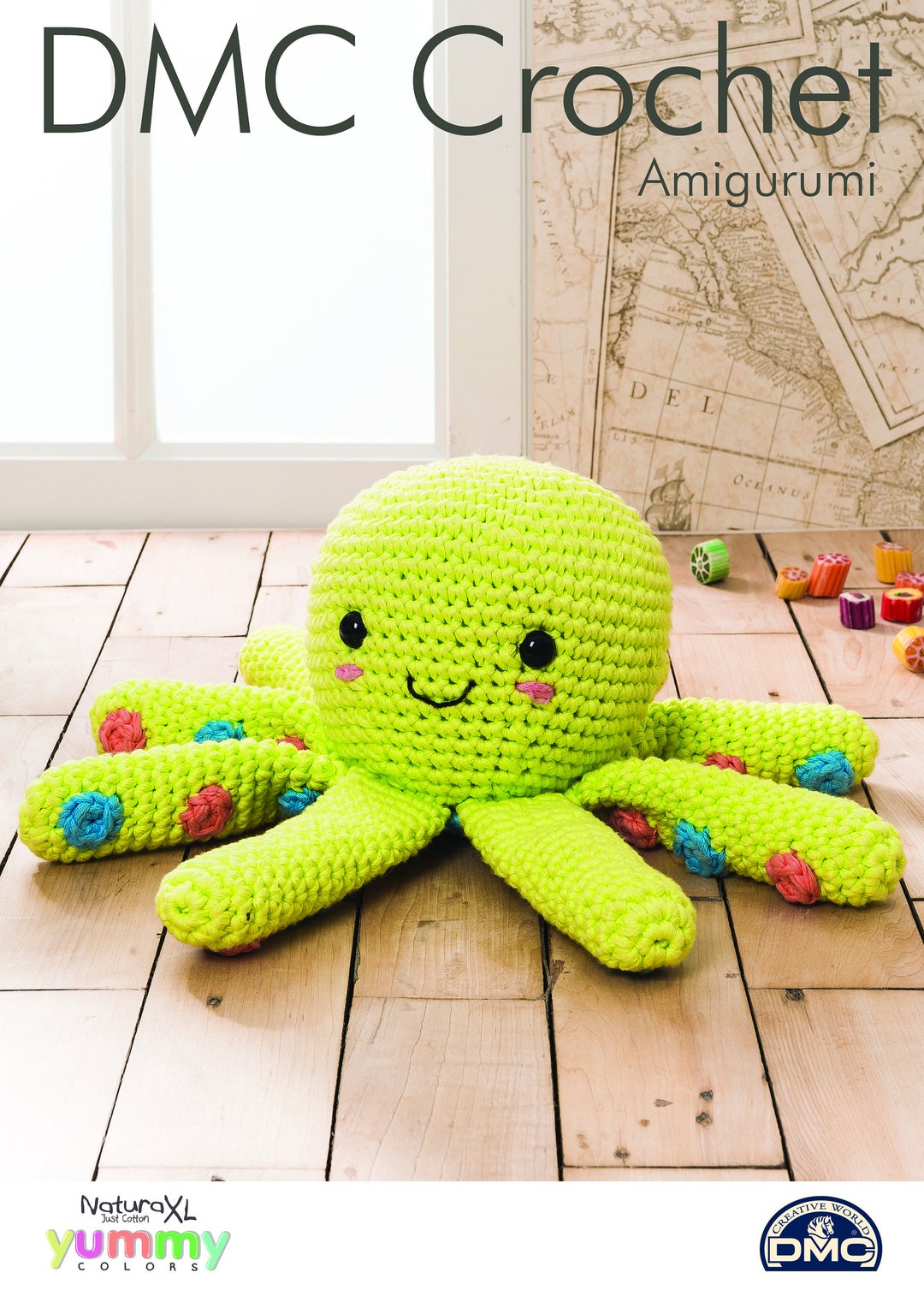 Patrón de Pulpo Amigurumi de Ganchillo de Descarga Instantánea