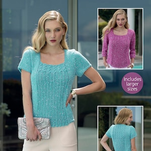 Woman&#39;s Tops  knitting pattern only in DK yarn