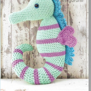 Patrón de caballito de mar a crochet solo hilo Natura XL