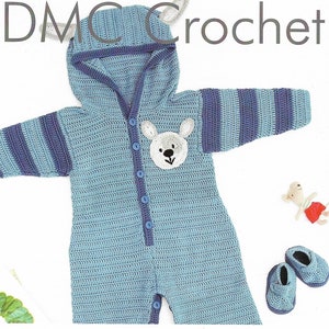 Baby Onesie with Matching Bootees Pattern only DMC Natura Just Cotton Yarn