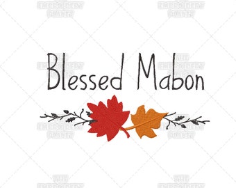 Pagan embroidery, Blessed Mabon, Wiccan embroidery, Seasonal embroidery, Pagan, Wiccan, Machine Embroidery, seasonal designs, autumn designs