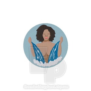 Wiccan embroidery, Wiccan goddess, Goddess of Water, Elements, Pagan embroidery, Machine Embroidery, Pagan Pattern, Wiccan Designs