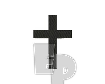 Solid Cross Christian Spiritual Religious Sacred Symbol Machine Embroidery Pattern Design