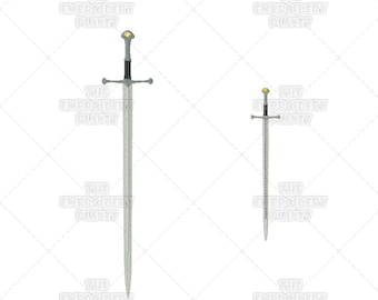 Fantasy Sword, Sword of Kings, Machine Embroidery, Patterns, Designs