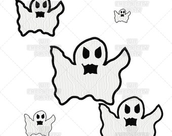 Ghost embroidery, Halloween embroidery, Primitive, Samhain embroidery, Fun, Simple, Holiday, Seasonal, Machine Embroidery, Pattern, Design