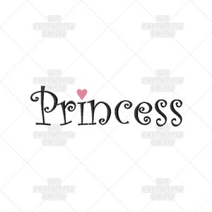 Six Sizes - Princess Fun Quote Phrase Words Machine Embroidery Pattern Design