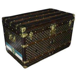 Louis Vuitton Courrier Truhe in Damier Canvas 90 cm, Vuitton Steamerkoffer