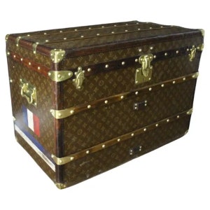 1920er Louis Vuitton Truhe, 70 cm Louis Vuitton Dampferkoffer, Vuitton Huttasche