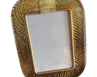 Amber Murano Glass Photo Frame by , 29cm Torciglione Design