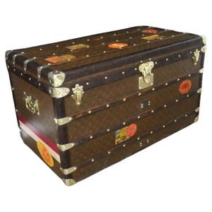 1920er Louis Vuitton Truhe mit Monogramm, 100 cm Louis Vuitton Steamerkoffer