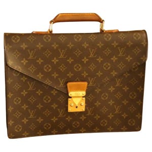 Maletín con monograma de Louis Vuitton, bolso satchel con monograma de Louis Vuitton
