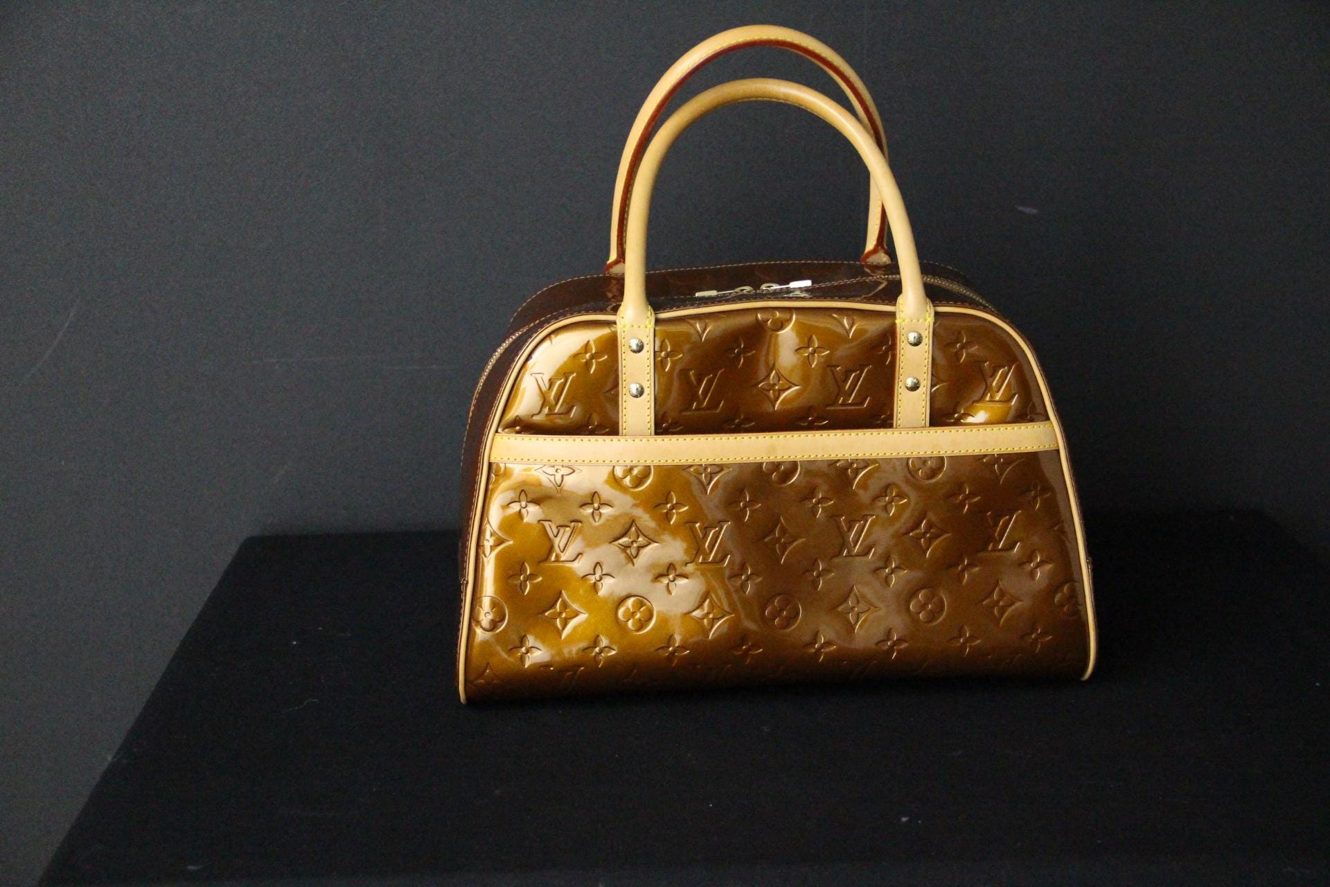 Louis Vuitton Bronze Monogram Vernis Tompkins Square Bag - Etsy