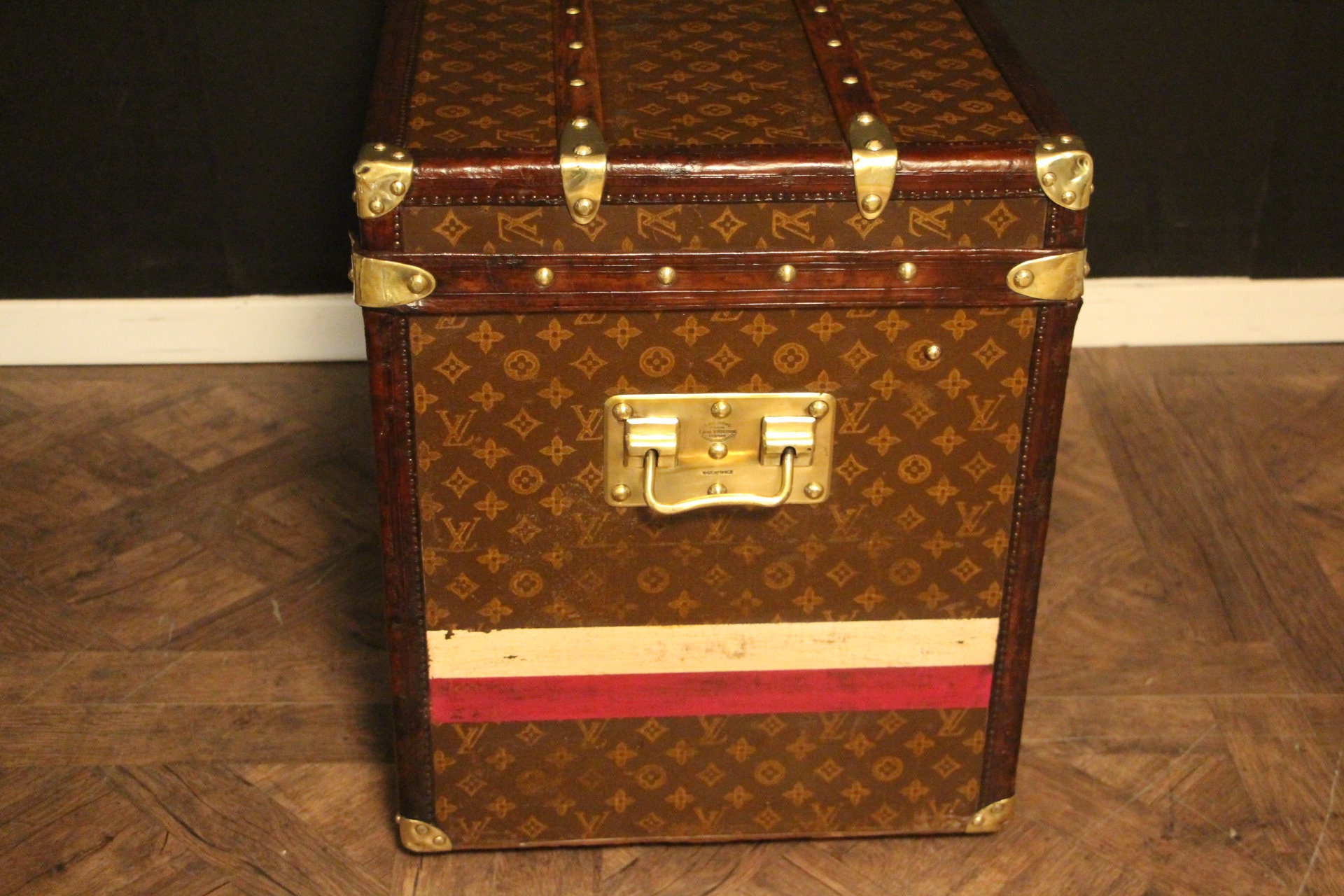 1920/30's Louis Vuitton Steamer Trunk - Red Rose Paris