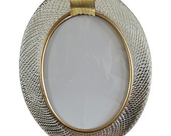 Oval Crystal Murano Glass Photo Frame