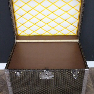 1930-tals Goyard Hattstam, Goyard Trunk, 60 cm Goyard Steamer Trunk bild 12
