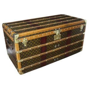 1920er Louis Vuitton Truhe mit Monogramm, Louis Vuitton Steamerkoffer 110 cm
