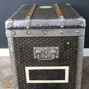 1930-tals Goyard Hattstam, Goyard Trunk, 60 cm Goyard Steamer Trunk bild 16