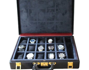 Hermès Black Leather Briefcase, Hermès Watch Attache, Hermès Watch Case