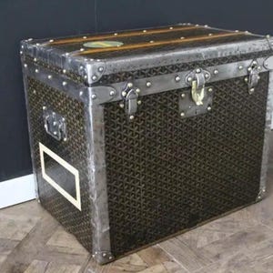 1930-tals Goyard Hattstam, Goyard Trunk, 60 cm Goyard Steamer Trunk bild 1