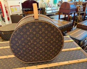 Round Louis Vuitton Hat Trunk 40 cm, Louis Vuitton Hat Box, Louis Vuitton Bag