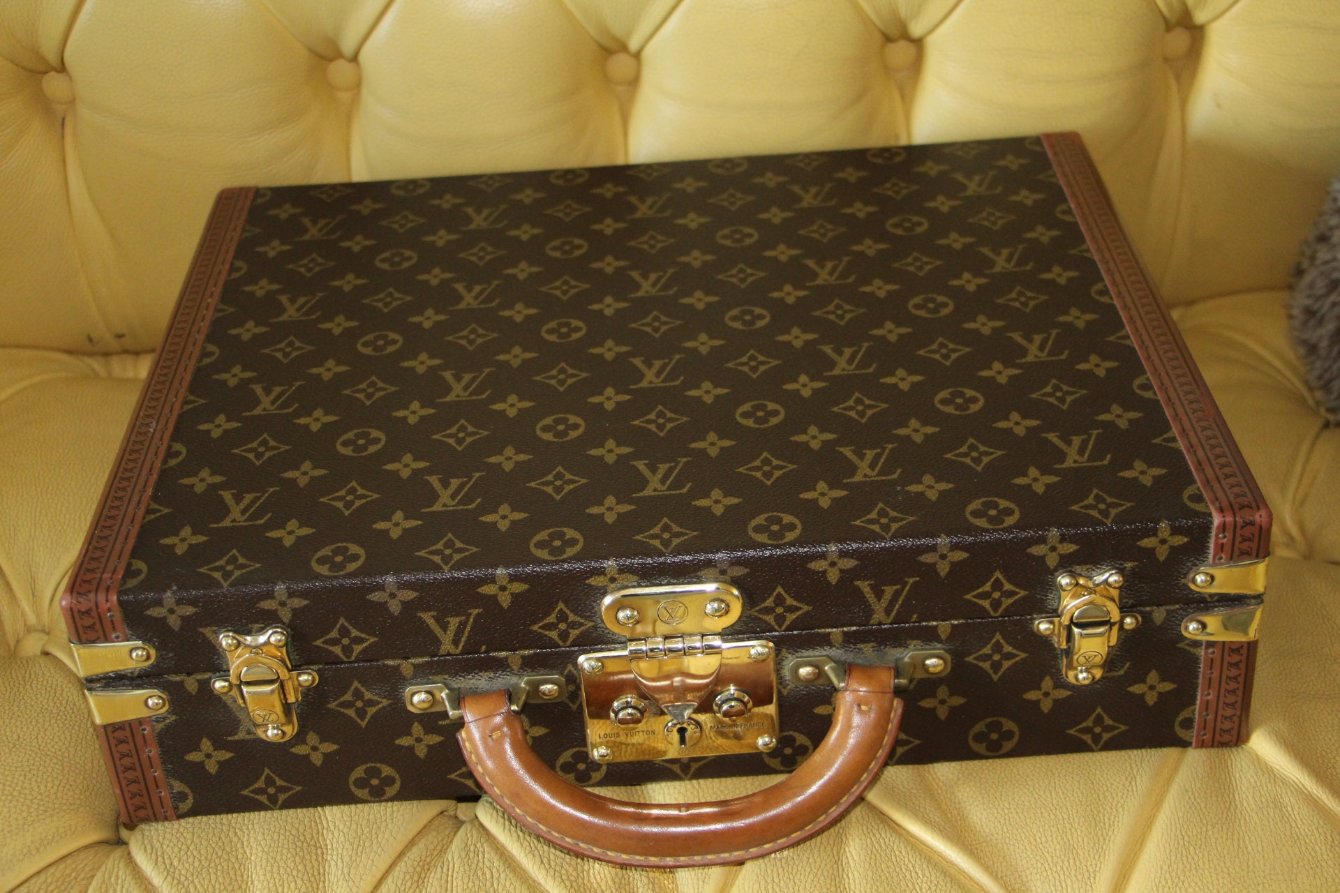 Louis Vuitton Monogram Men's Women's Carryall Laptop Travel Briefcase Clutch  Bag