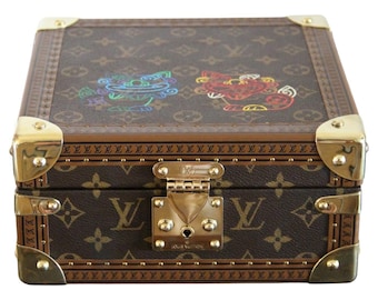 Louis Vuitton Monogram Jewelry Case Trunk – Hand-Painted Custom Vanity Box