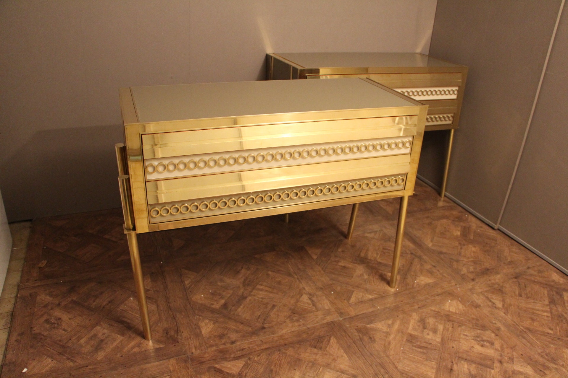 Paire De Beige Murano,