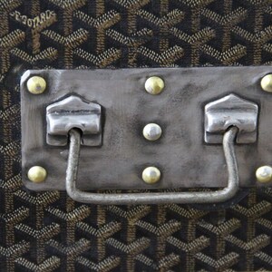 1930-tals Goyard Hattstam, Goyard Trunk, 60 cm Goyard Steamer Trunk bild 17