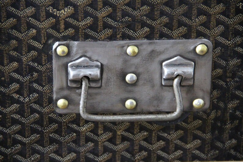 1930-tals Goyard Hattstam, Goyard Trunk, 60 cm Goyard Steamer Trunk bild 17