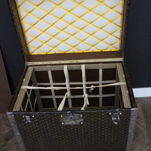 1930-tals Goyard Hattstam, Goyard Trunk, 60 cm Goyard Steamer Trunk bild 13