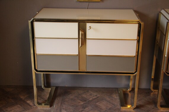 Murano Grey And Beige Tinted Glass Chest Etsy