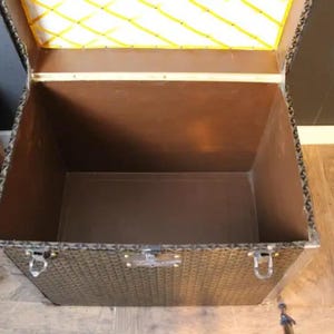 1930-tals Goyard Hattstam, Goyard Trunk, 60 cm Goyard Steamer Trunk bild 8