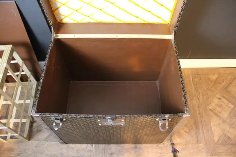 1930-tals Goyard Hattstam, Goyard Trunk, 60 cm Goyard Steamer Trunk bild 8