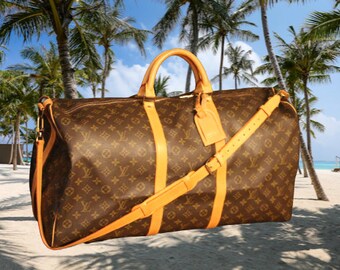 Used louis vuitton keepall bandouliere 55 duffel bag / X-LARGE - LEATHER