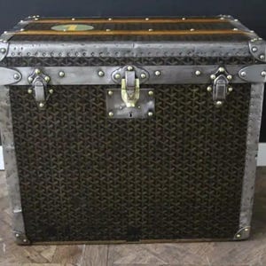1930-tals Goyard Hattstam, Goyard Trunk, 60 cm Goyard Steamer Trunk bild 2