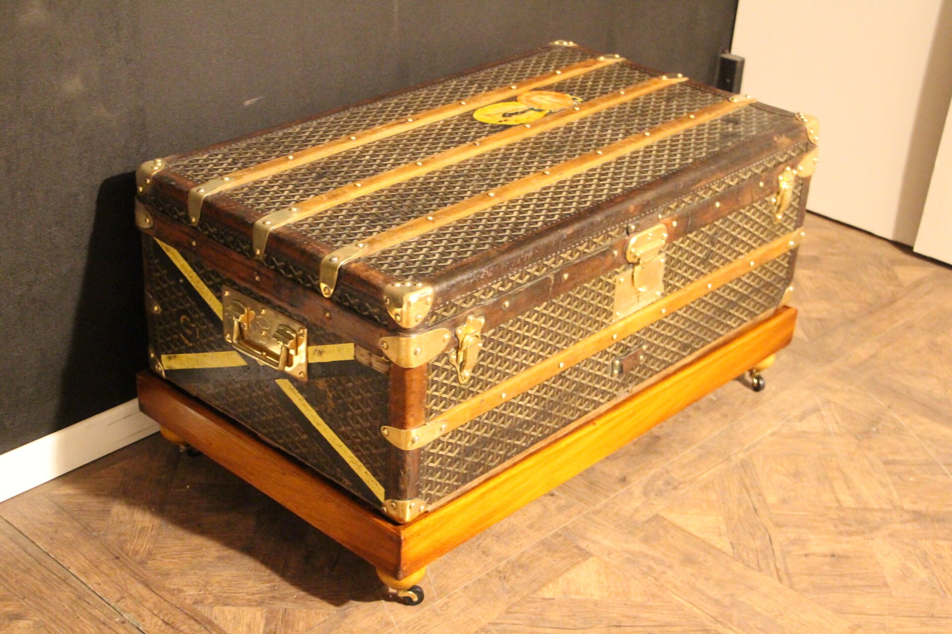 Malle Goyard Cabine 90 cm Ancienne