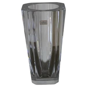 Tall Baccarat Cut Clear Crystal Vase 30 cm