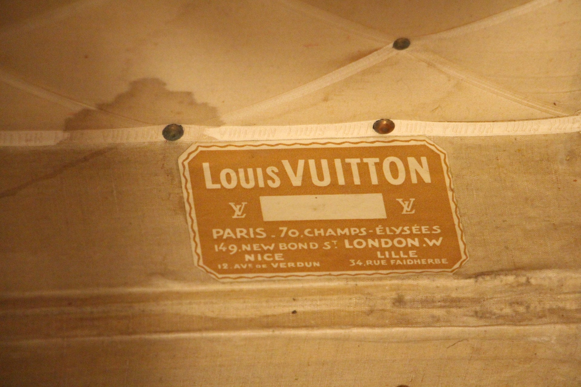 1920s Louis Vuitton Steamer Trunk in Stenciled Monogram 