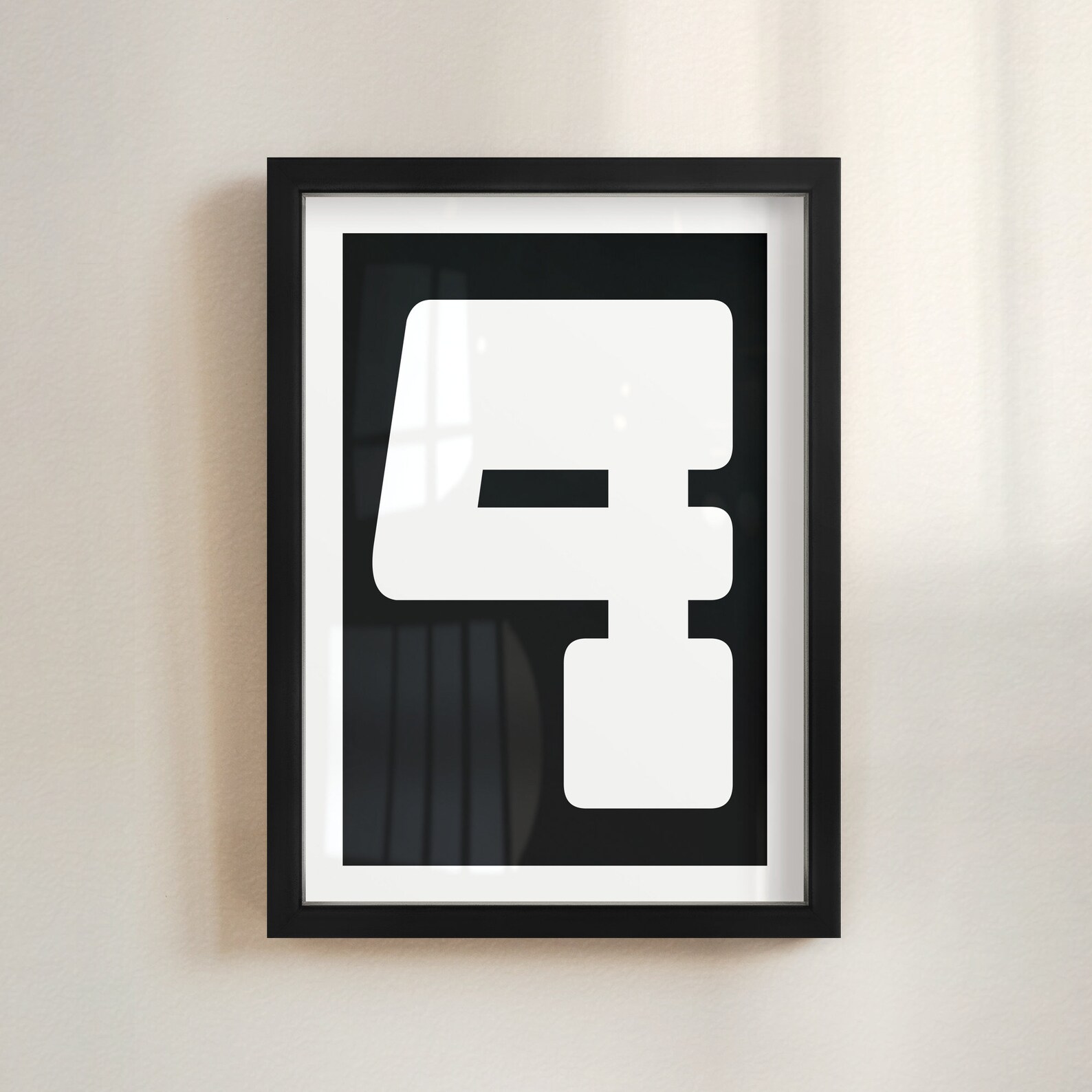 Number Four Print Kids Room Wall Print Nursery Wall Art - Etsy