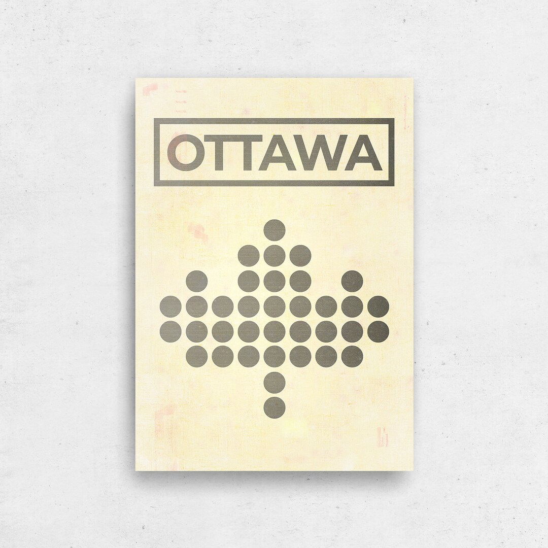 Travel Poster Canada Ottawa Print Ottawa Poster Minimalist Etsy