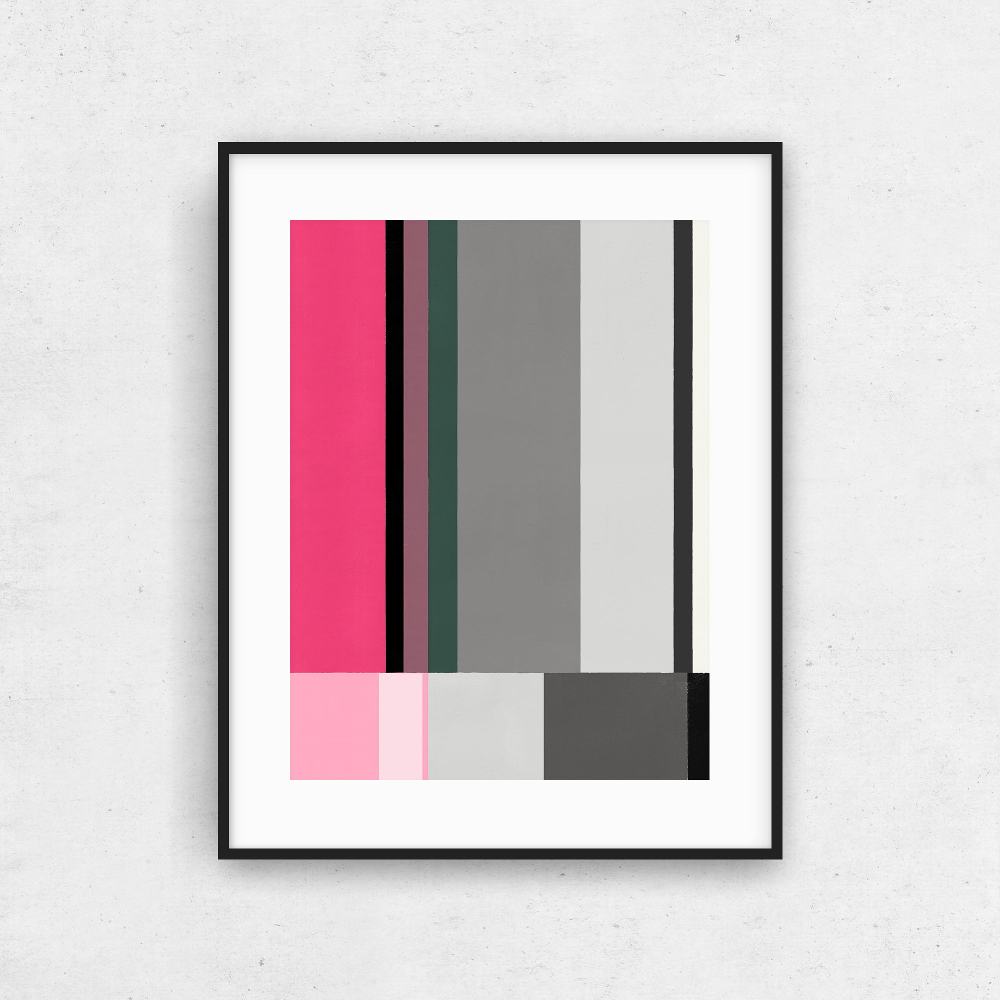 Geometric Art Print Pink Art Print Abstract Geometric Art Etsy